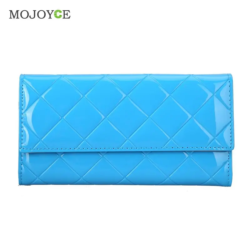 Fashion Women Pu Long Leather Wallet Ladies Clutch Coin Purse Card Holder Clutch Handbag Clutch Women Wallet Zipper Purse 8