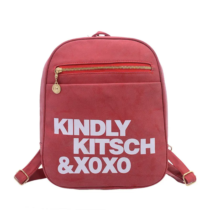 Fashion Women Pu Shoulder Bag Women Satchel Travel Blosas Bags Washed Leather Backpacks Student School Backpacks 3