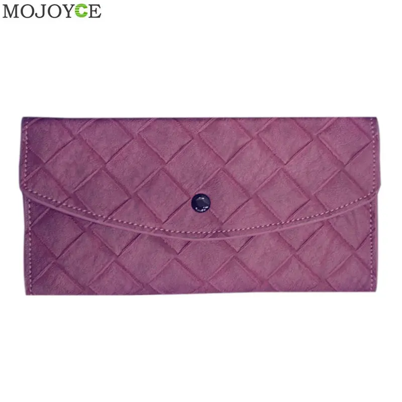 Fashion Women Purse Soft Handbags Card Holder Gift Lady Long Wallet Plaid Purse Bolsas De Marca Clutch Coin Purse Carteira 2