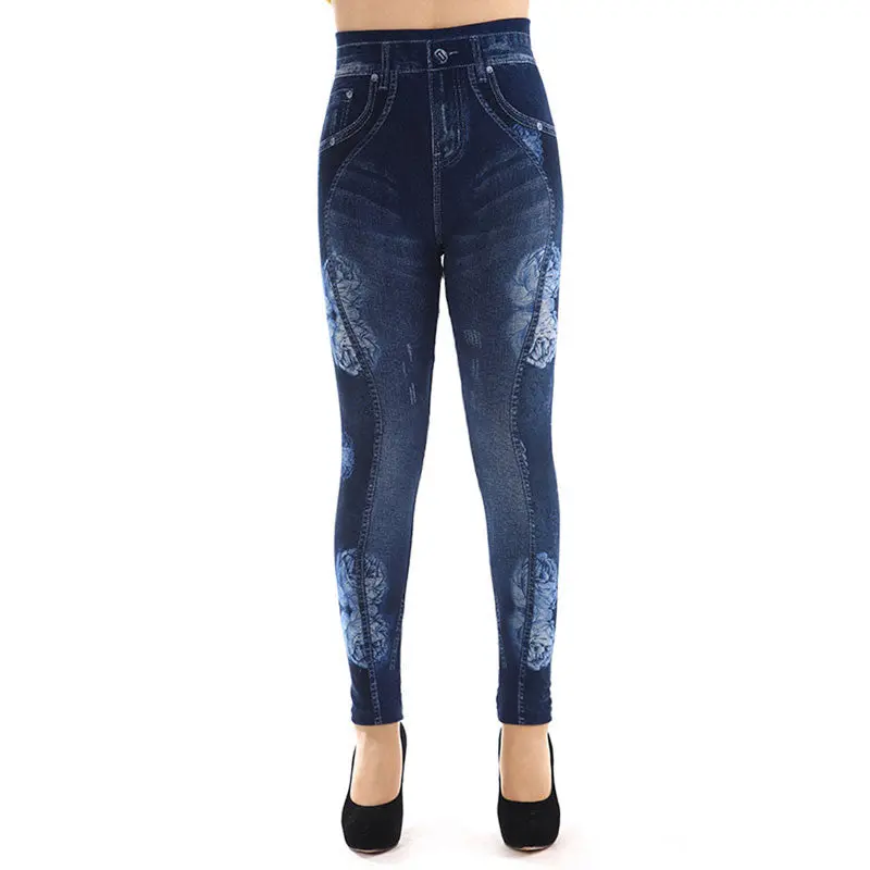 Fashion Women Sexy Jeans Skinny Jeggings Stretchy Slim Leggings Trousers Pants Seamless Stretchy Slim Legging 2