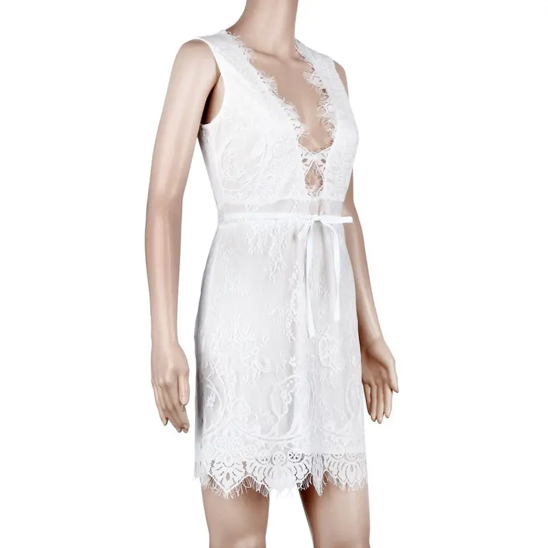 Fashion Women Sexy Women's Bodycon Lace Evening Party Short Mini Dress Plus Size Woman Vestidos 3