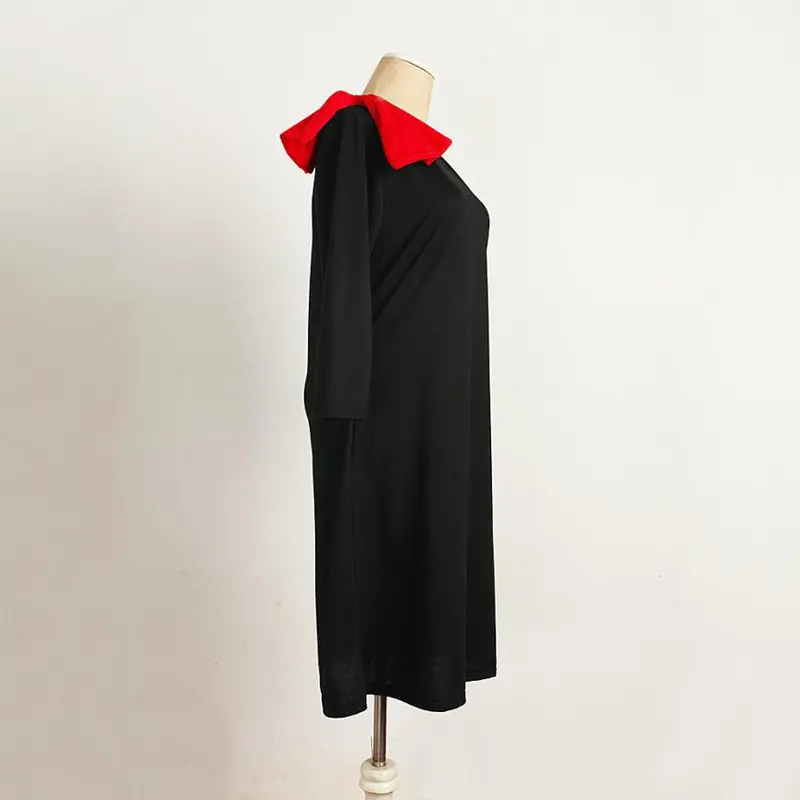 Fashion Women Vintage Bow O Neck Half Sleeve Dress Party Evening Mini Dress Plus Size 3