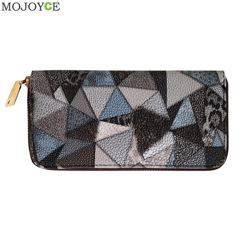 Fashion Women Wallet Long Card Holder Case Leather Clutch Wallet Purse Handbag Plaid Wallets Female Purse Money Bag Femininas 1