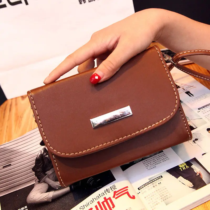 Fashion Women's Mini Pu Leather Messenger Bags Female Small Fold Over Clutch Bag Shoulder Bag Handbags Bolsas Feminina 3