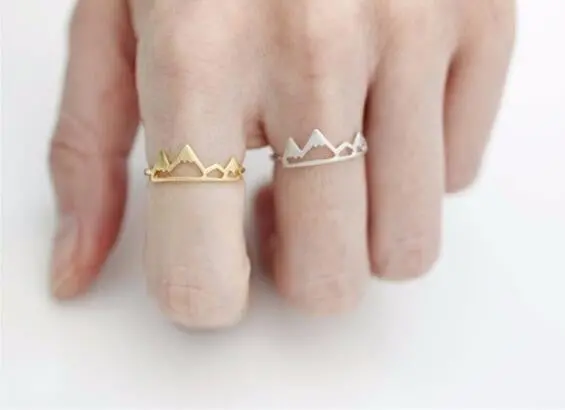 Fashoin Open Mountain Rings Birthday Gifts Snow Mountain Ring R171 3