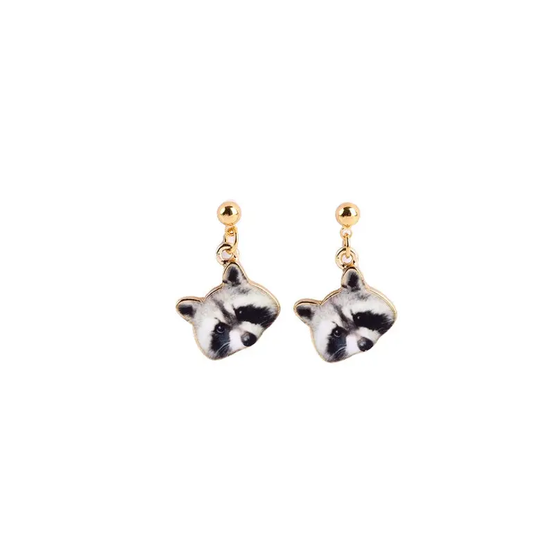 Fasion Animal Fox Earrings Party Gifts Small Raccoon Drop Earrings Oeh012 1