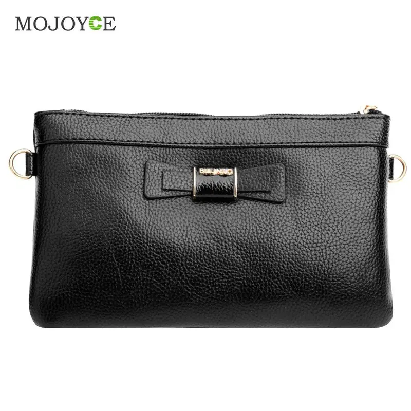 Fasion Cute Bow Women Bag Mini Leather Handbag Zipper Envelope Bag Clutch Women Messenger Bag Satchel Purse Bolsa Feminina 1