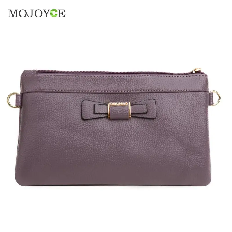 Fasion Cute Bow Women Bag Mini Leather Handbag Zipper Envelope Bag Clutch Women Messenger Bag Satchel Purse Bolsa Feminina 2