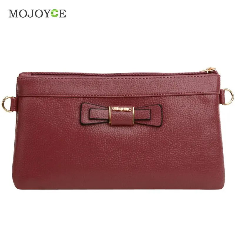 Fasion Cute Bow Women Bag Mini Leather Handbag Zipper Envelope Bag Clutch Women Messenger Bag Satchel Purse Bolsa Feminina 6