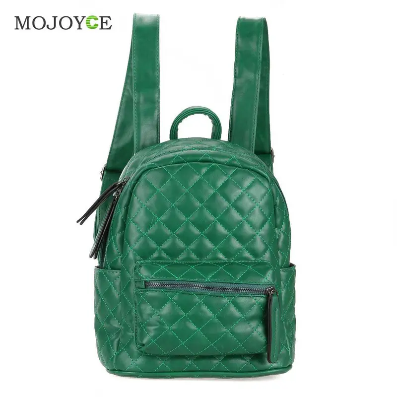 Fasion Rhombus Embroidery Women Bag Pu Leather Backpack Mochila Designer Girls School Bag Mochila Feminina Bolsa Feminina 1