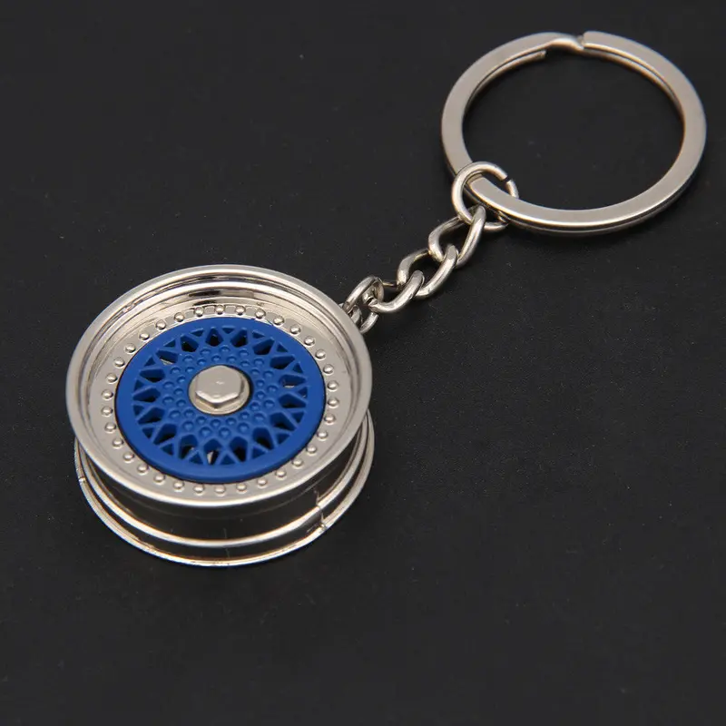 Fathers Day Gifts Popular Creative Car Key Chain Auto Metal Mini Wheel Rim Tyre Key Chain Keyring Gadgets For Men Keychain Feida 1