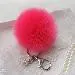 Faux Rabbit Fur Ball Keychain Bag Plush Car Key Ring Car Charm Keychain Pendant Gift For Girl 17