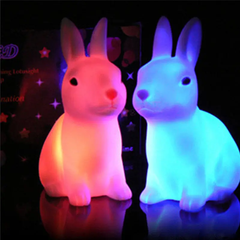 Favor Gift Toy Led Night Light Tiny Small Size Rabbit Shape Party Home Decor Cute 71201 1