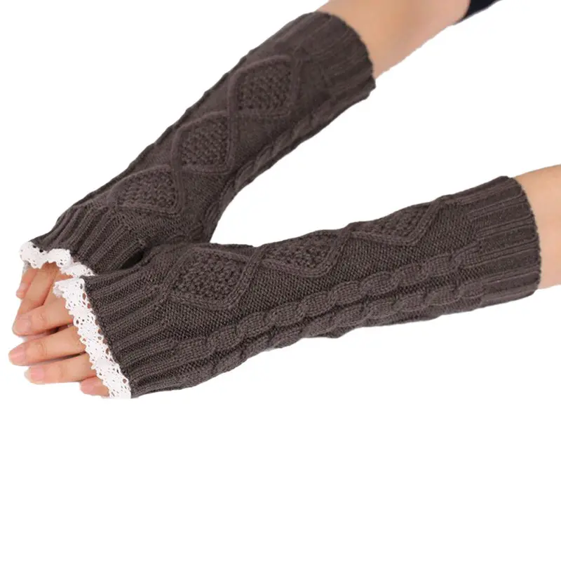 Feida 100 Gants Women's Warm Diamond Lace Gloves Mittens 3