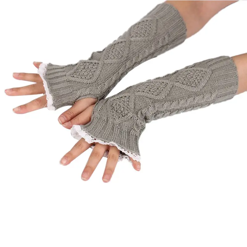 Feida 100 Gants Women's Warm Diamond Lace Gloves Mittens 4