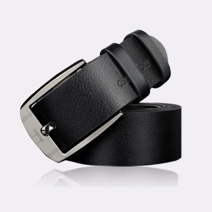 Feida 2Color Men Belt Luxury Pu Leather Belts For Men Vintage Pin Waistband Metal Buckle Belts 2