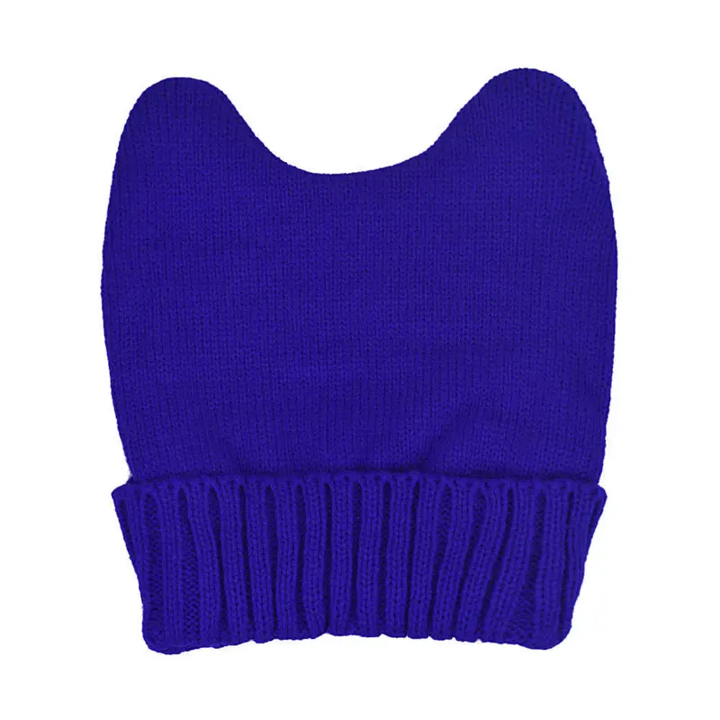 Feida 6 Colors Women's Hats Orecchiette Horns Candy Colored Knitted Wool Hat 1