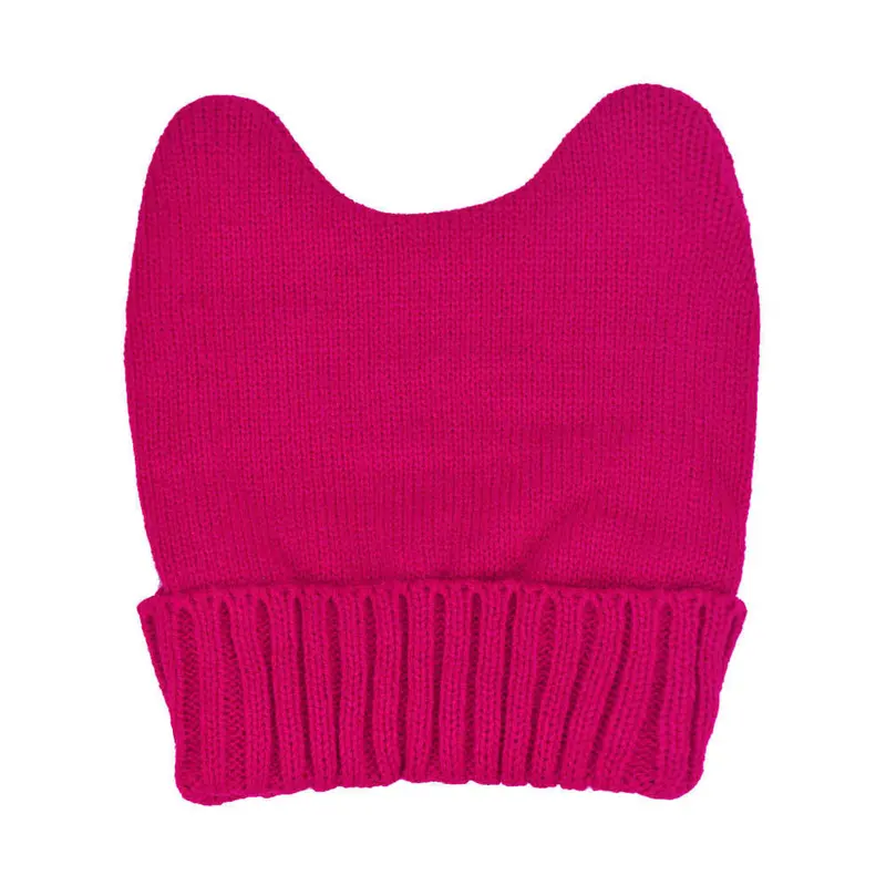 Feida 6 Colors Women's Hats Orecchiette Horns Candy Colored Knitted Wool Hat 3