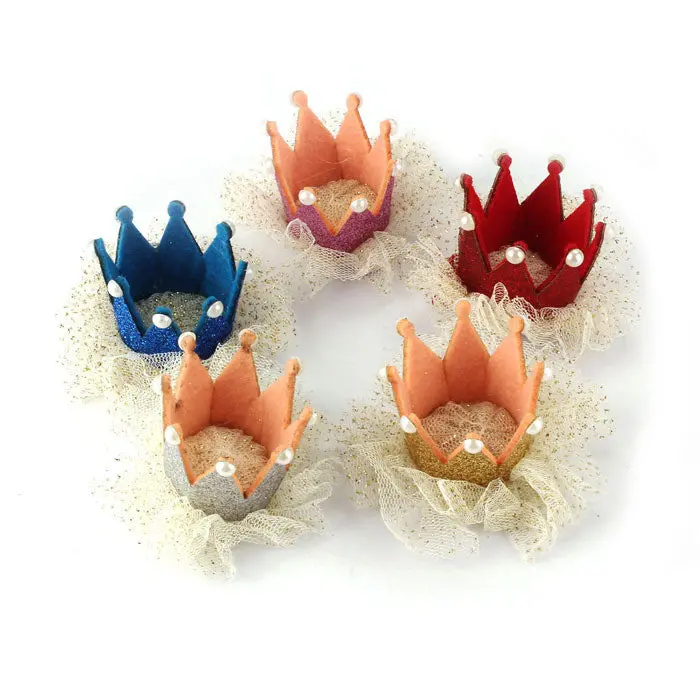 Feida Baby Girl Crown Pearl Princess Hair Clip Party Accessories 1