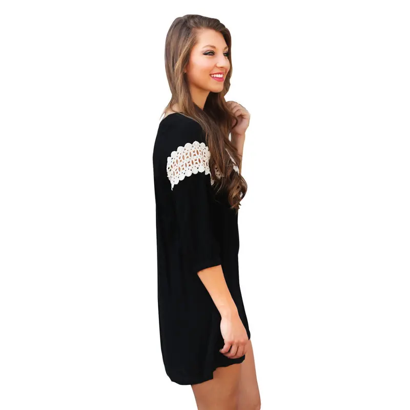 Feida Big Discount Lace Loose And Comfortable Chiffon Short Dress Plus Size Women Clothing Outsize 3