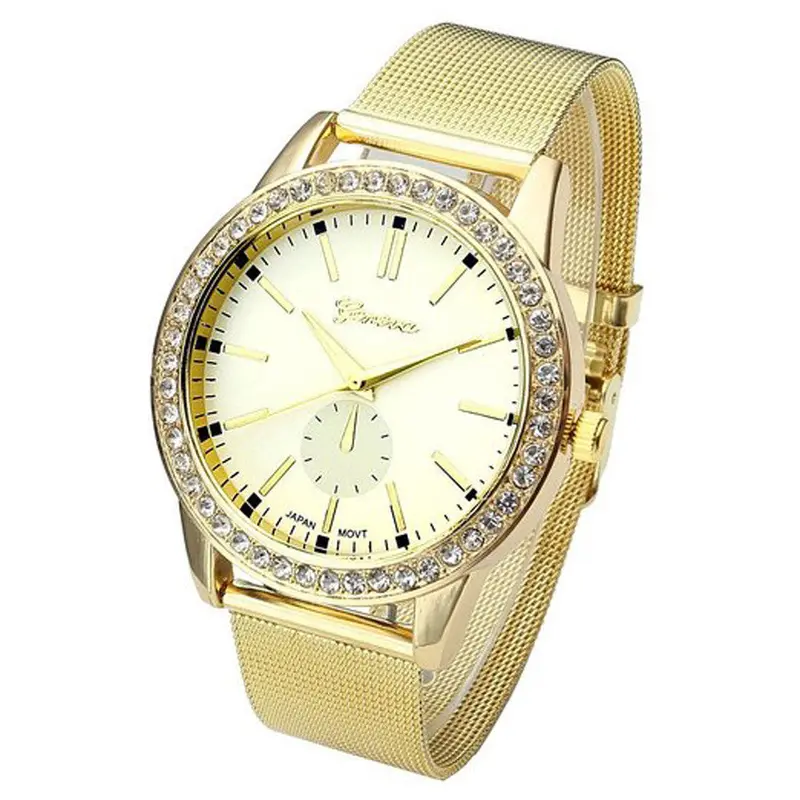 Feida Big Discount Ladies Watches Geneva Stainless Steel Band Roman Rhinestone Quartz Wristwatch Watches Relogio Feminino 2