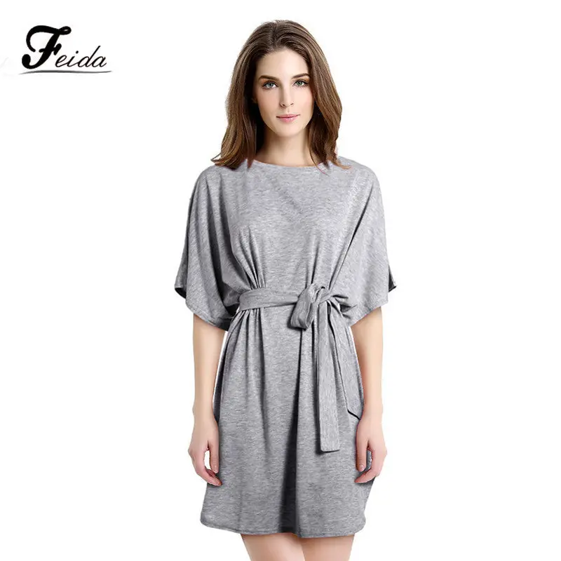 Feida Big Discount Womens Dresses Short Sleeve Casual Mini Office Dress Vestido 1