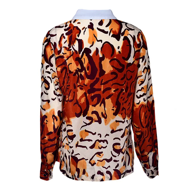 Feida Blusas Women Tops Long Sleeve Leopard Checked Blouse Blusas Y Camisas Mujer Plus Size 4