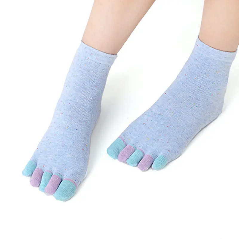 Feida Calcetines Mujer Casual Funny Cotton Non Slip Massage Toe Socks Full Grip Socks Heel Long Socks 1