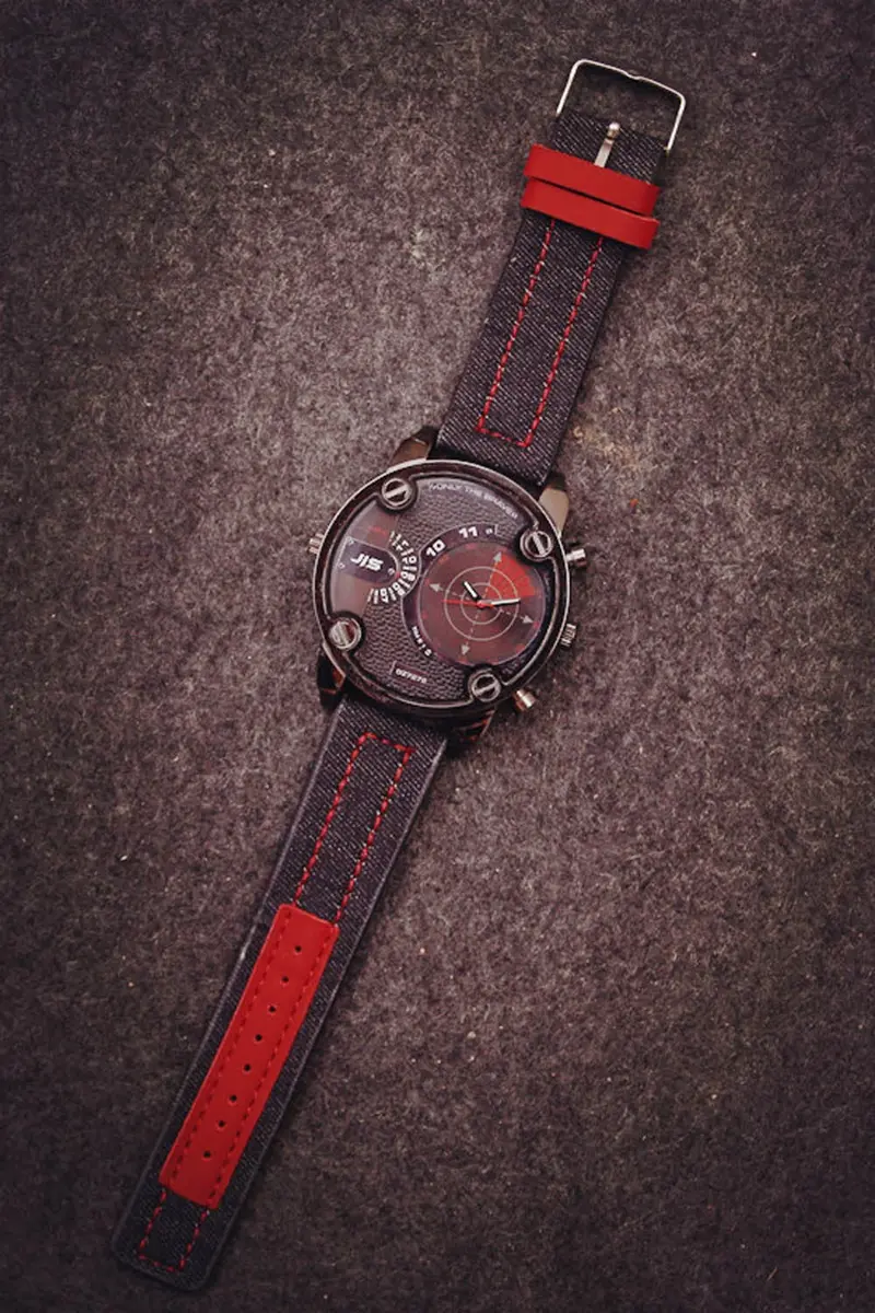 Feida Casual Faux Leather Quartz Analog Wrist Watch Watches Men Relogio Masculino 2