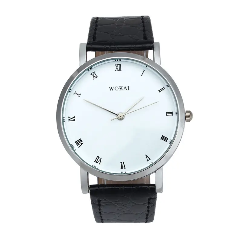 Feida Casual Mens Quartz Dial Clock Leather Wrist Watch Watches Round Case Montre Homme Clock Men 1