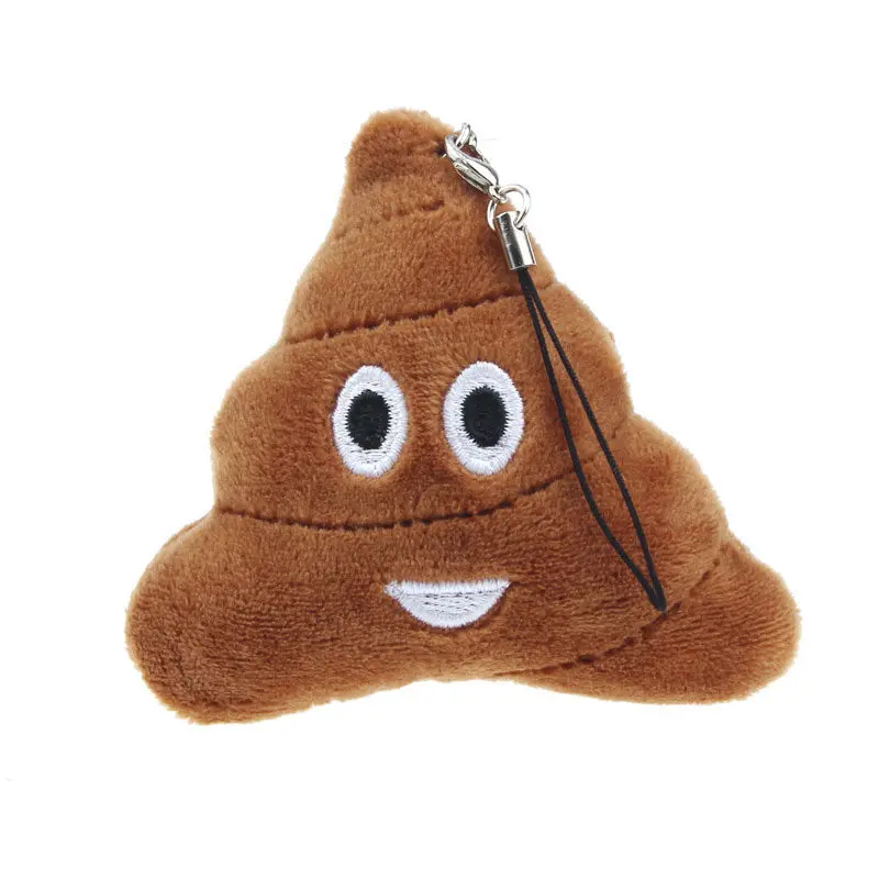Feida Cute Emoji Smiley Emoticon Poo Shape Key Chain Soft Toy Gift Pendant Bag Accessory & 1