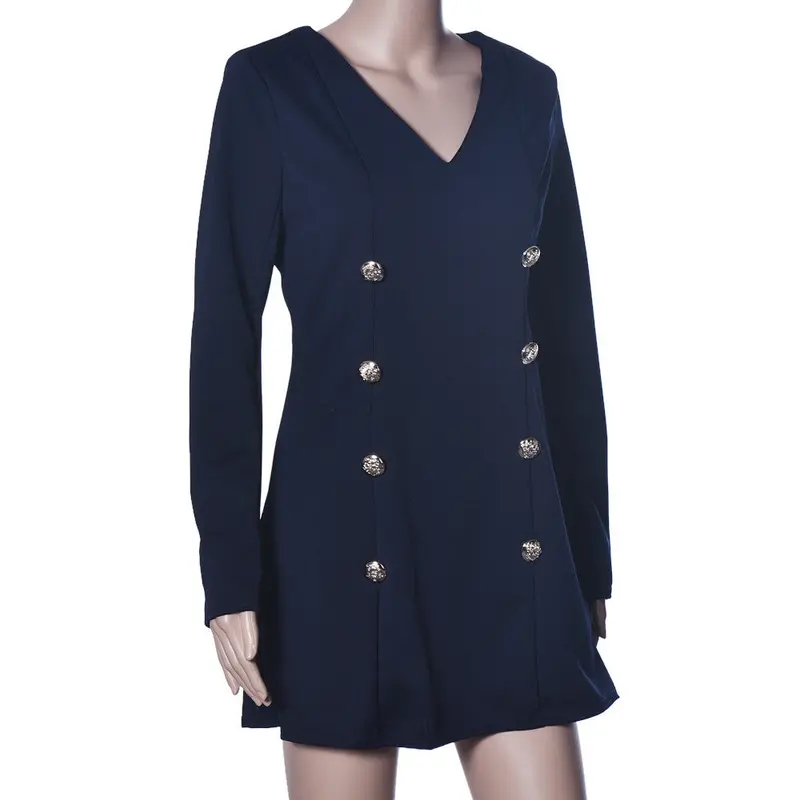 Feida Dress Women Slim Long Sleeve Buttons Casual Bodycon Mini Dress Plus Size China Post Air Mail 3