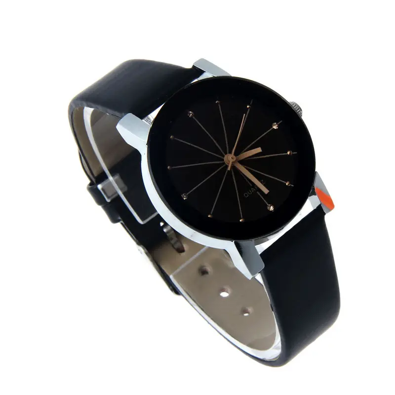 Feida Erkek Kol Saati Women Men's Quartz Dial Clock Leather Wrist Watch Round Case Wristwatch Montre Style 2