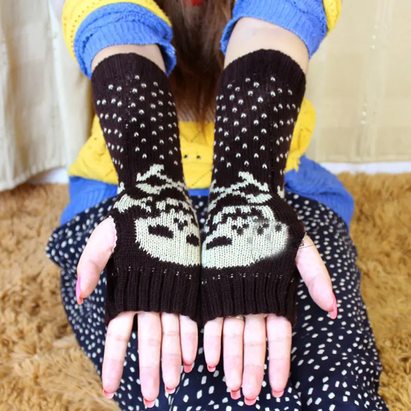 Feida Gloves Women's Warm Skull Gloves Mittens Guantes Mujer 2