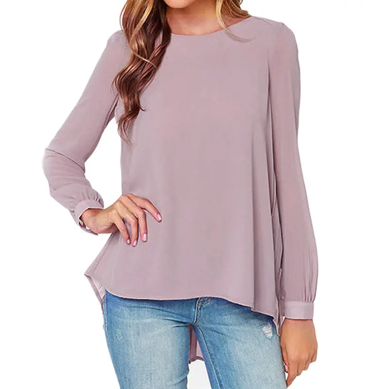 Feida Ladies Clothing Vintage European Style Long Sleeve Pleated Back Blouse Plus Size 1