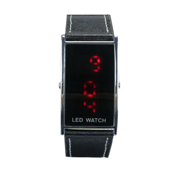 Feida Led Alarm Date Digital Women Men Sports Leather Bracelet Wrist Watch & 1