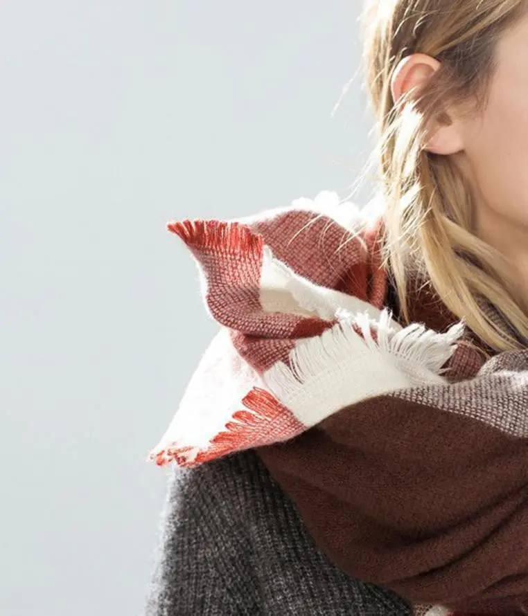 Feida Long Soft Cotton Warm Knitted Scarves Bohemian Ladies Women Scarf Wrap Shawl 2