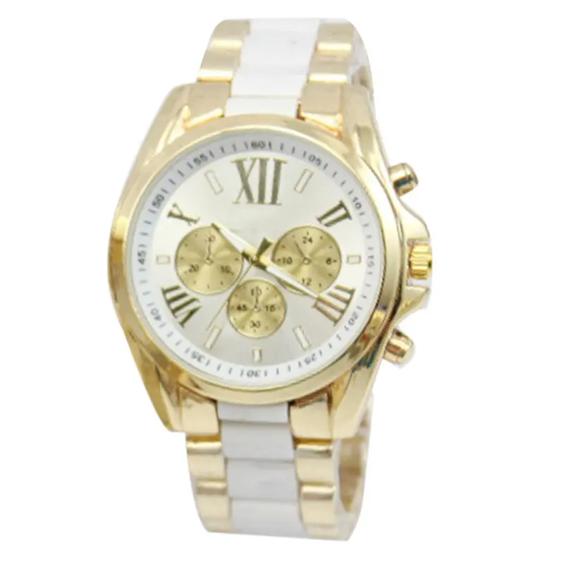 Feida Luxury Men Classic Stainless Steel Gold Dial Quartz Analog Bangle Wrist Watch Relojes Hombre 1