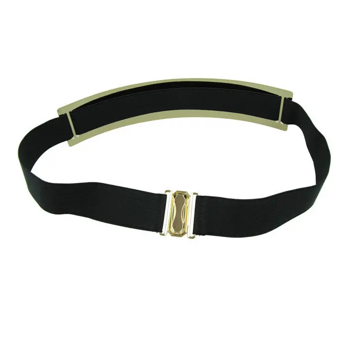Feida Ly Design European Style 4 Colors Mirror Metal Rubber Waist Belt For Women Gold Wide Belts 1