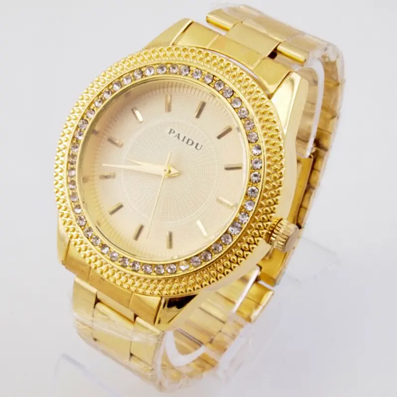 Feida Mens Watches Top Luxury Gold Watches Diamond Dial Gold Steel Analog Quartz Wrist Watch Relogio Masculino 1