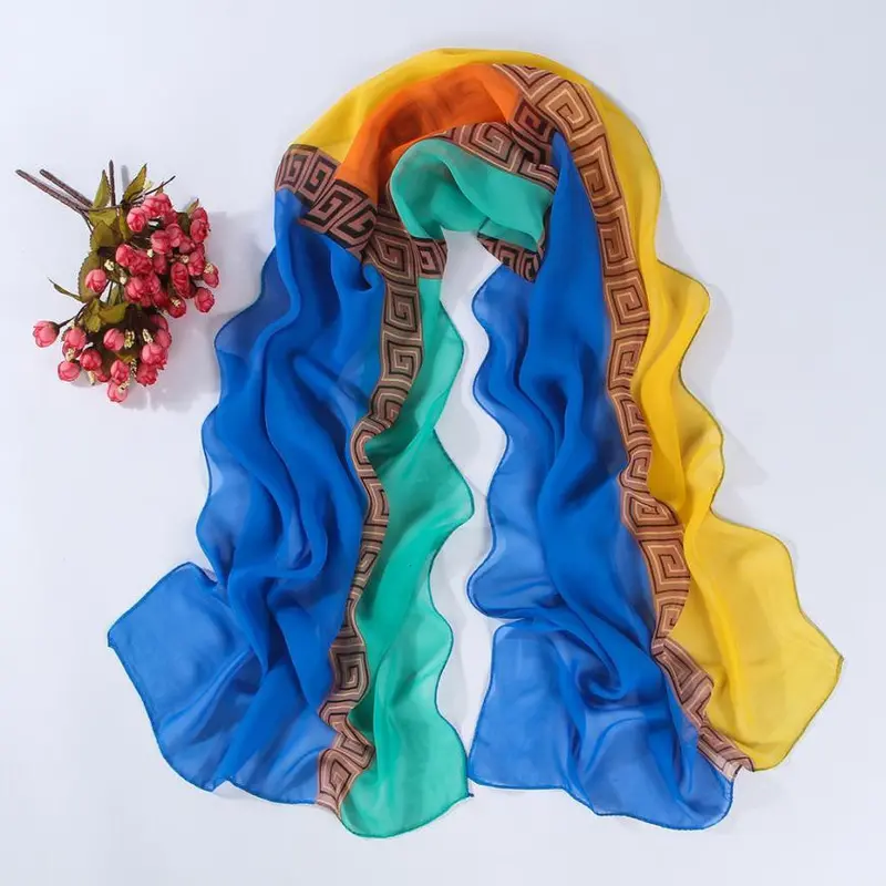 Feida Panuelos De Mujer Women's Scarves Soft Silk Chiffon Shawl Wrap Wraps Scarf Scarves 1