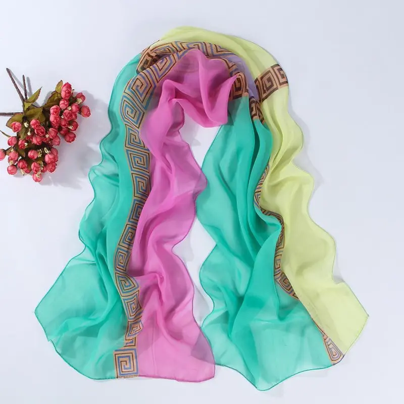 Feida Panuelos De Mujer Women's Scarves Soft Silk Chiffon Shawl Wrap Wraps Scarf Scarves 2