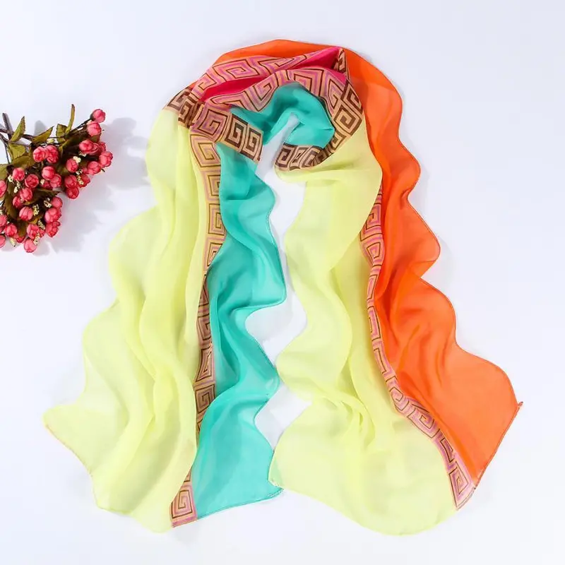 Feida Panuelos De Mujer Women's Scarves Soft Silk Chiffon Shawl Wrap Wraps Scarf Scarves 4