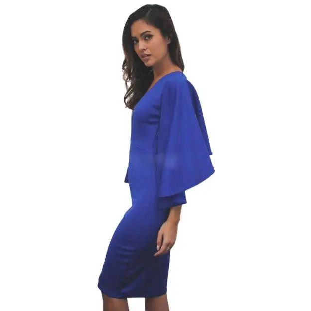 Feida Party Dresses Women Elegant Sexy Outfits V Collar Dress Cloak Nightclub Party Dress Dress 2