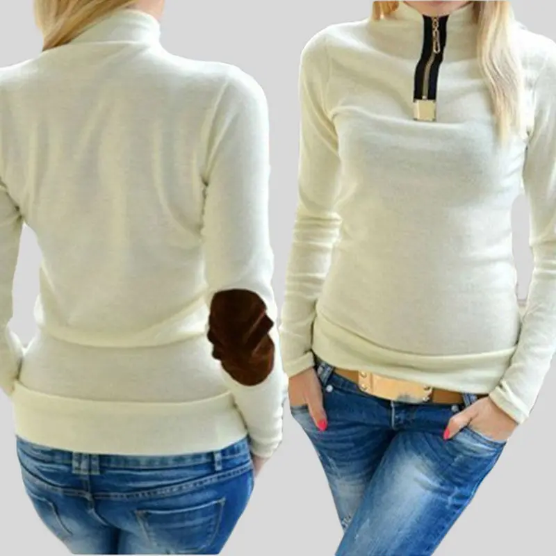 Feida Pull Women Long Sleeve Loose Sweater Jumper Knitwear Sweaters 3