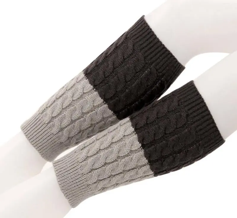 Feida Retail Women Girls Leg Warmers Double Color Knit Boot Cuffs Boot Socks Women's Accessories 2