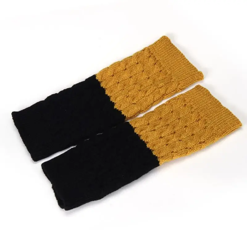 Feida Retail Women Girls Leg Warmers Double Color Knit Boot Cuffs Boot Socks Women's Accessories 4