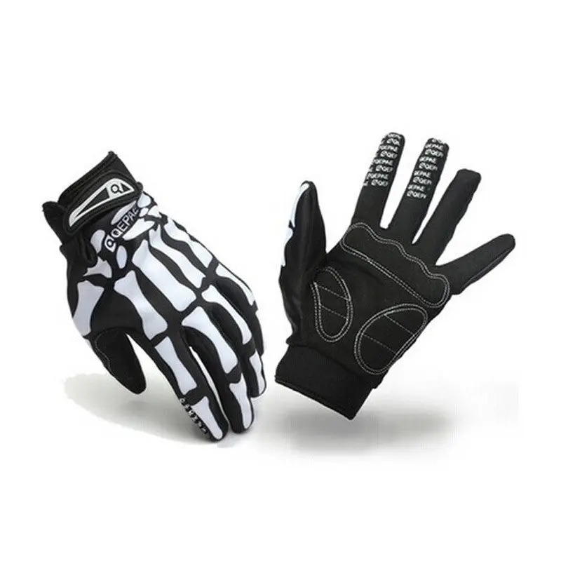 Feida Sports Racing Motorcycle Cycling Bicycle Biker Camouflage Pattern Skull Skeleton Hand Bone Goth Gloves Full Finger 1