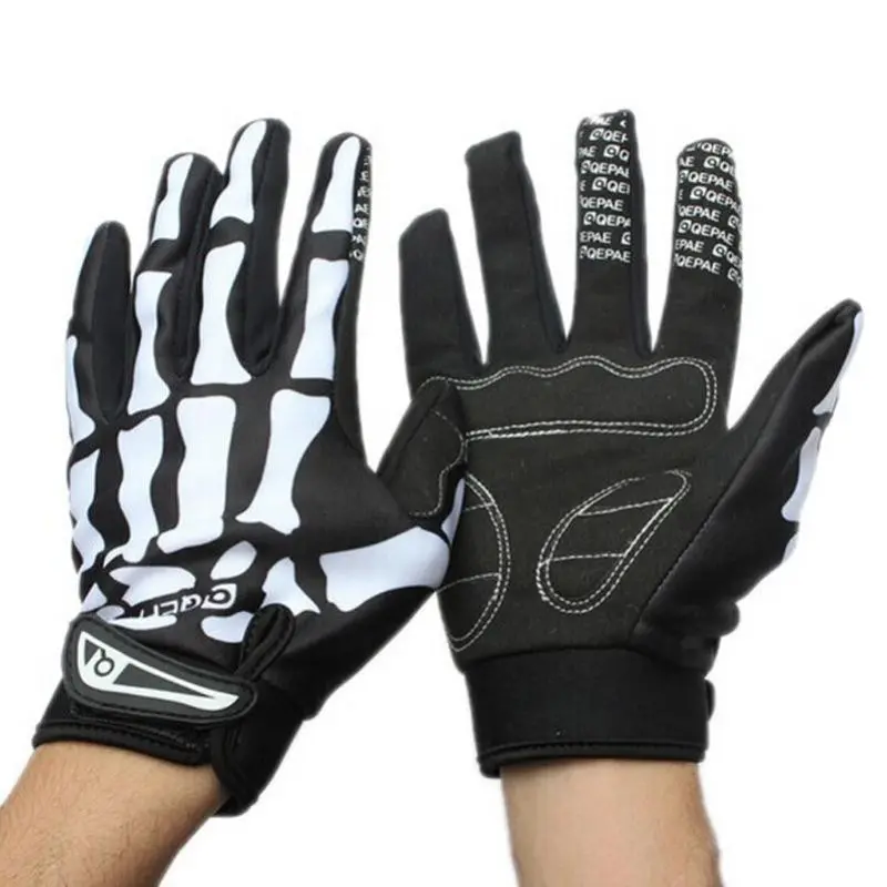 Feida Sports Racing Motorcycle Cycling Bicycle Biker Camouflage Pattern Skull Skeleton Hand Bone Goth Gloves Full Finger 3