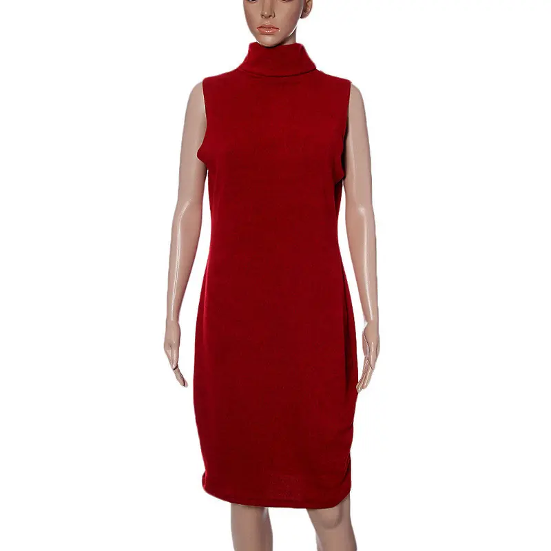 Feida Stretch Sleeveless Women Knit Bodycon Midi Dress Dress Patch Suitable Office Dress Women 4
